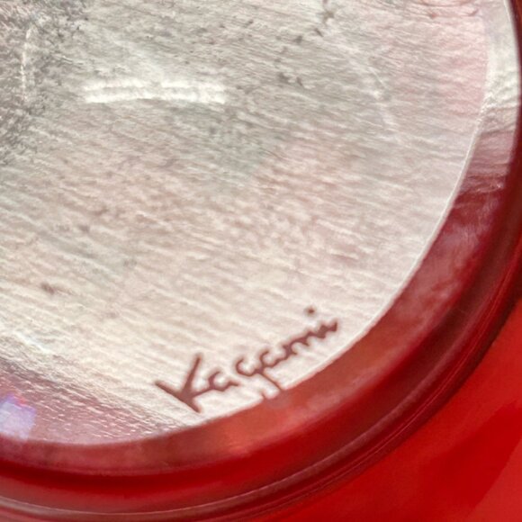 Vintage Kagami Crystal Sake Glasses Japanese Sake Cup Kagami Crystal Edo Kirik - Picture 7 of 7